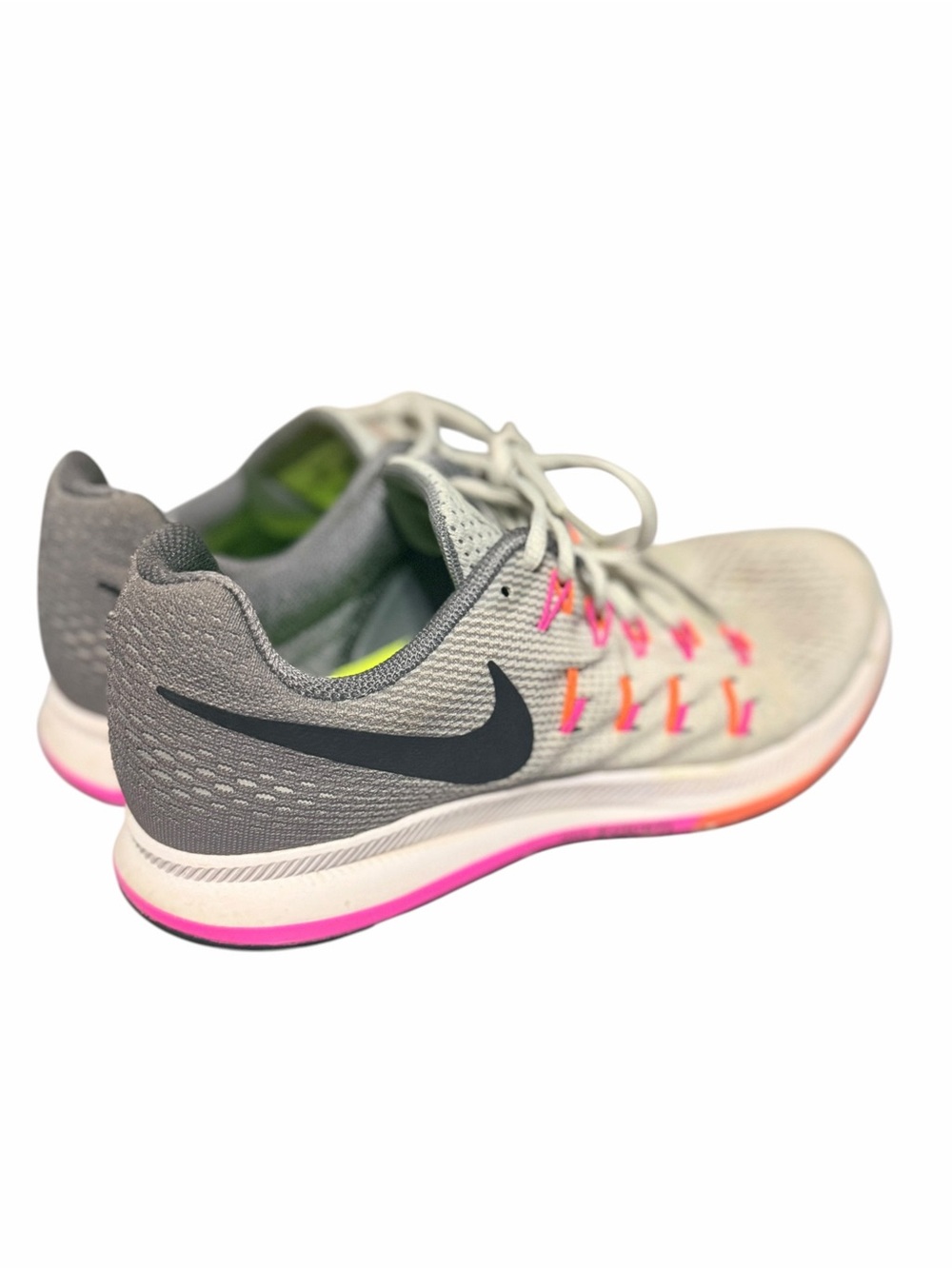 Nike Air Zoom Pegasus 33 Women’s 9.5 Grey Pink Running Shoes 831356-006 - Picture 5 of 9